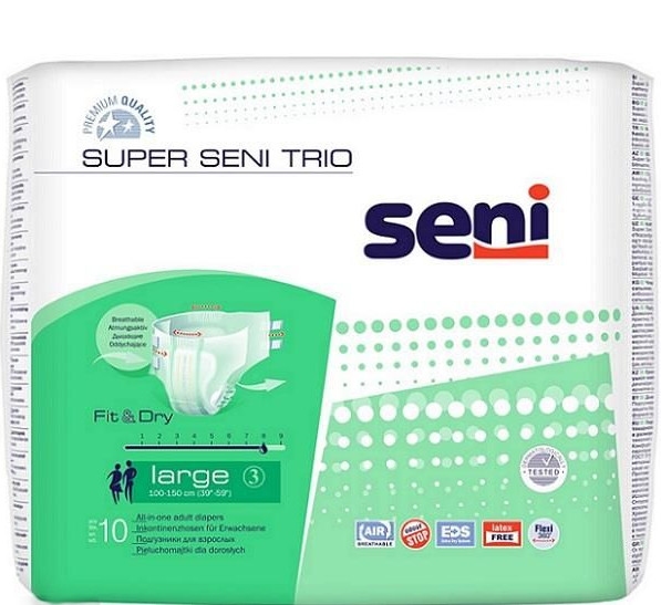 Pieluchomajtki SUPER SENI TRIO L 10szt