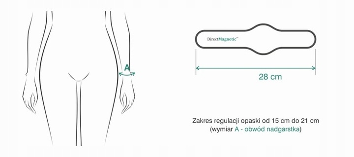 DirectMagnetic Opaska magnetyczna na nadgarstek