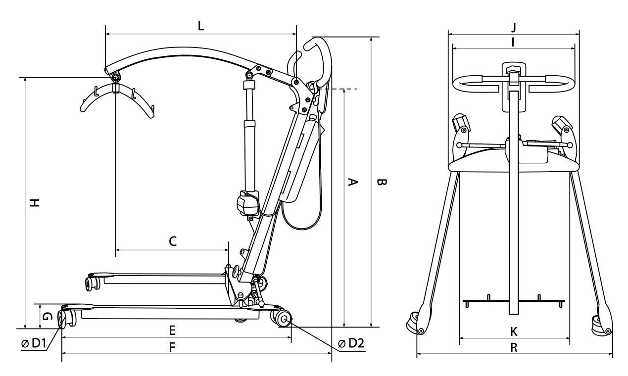 LeviCare Compact do 120 kg Podnośnik jezdny